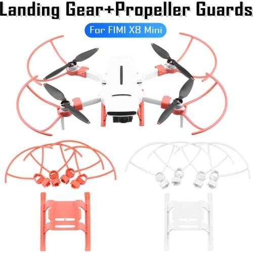 SUNNYLIFE Landing Gear Extension Height Extender Stand Protector Propeller Guards for FIMI X8 Mini Drone Accessories