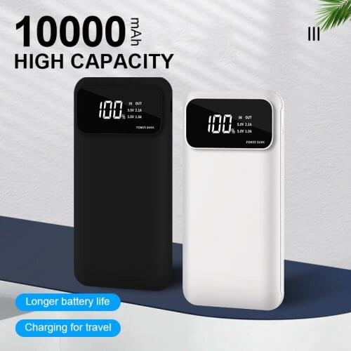 Power Bank 10000mAh Portable Charger LED External Battery Power Bank PD Two-way Fast Charging PowerBank for Xiaomi Aple Huawei