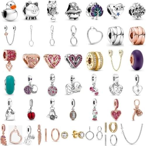 NEW 2021 100% 925 Sterling Silver Autumn 2021 Collection Pendant Charm Fit DIY Women Bracelet Necklace Original Fashion jewelry