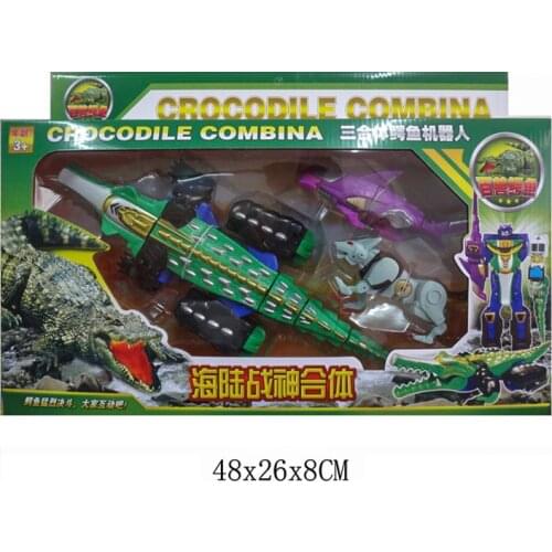 Wild Animal Model Figure DX Monster Rangers Hyakujuu Sentai Gaorangers Team Assembled 3in1 Megazords Crocodile Whale Wolf