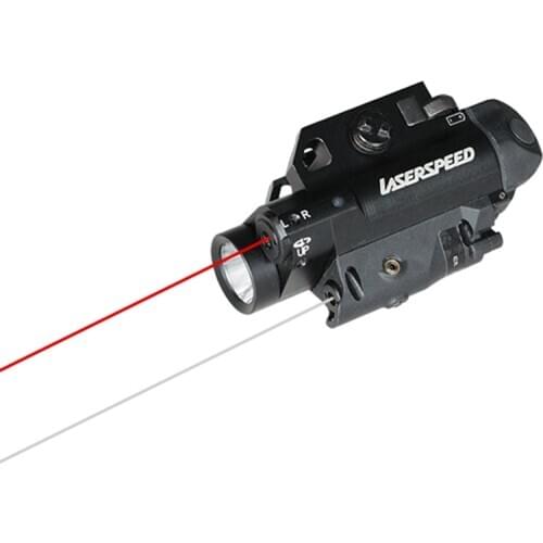 3 in 1 Tactical Red and IR Dual Laser Sight and LED Flashlight Combo with Picatinny Rail Mounted for Handguns and Rifles