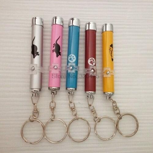 DHL 500pcs Creative Funny Portable Pet Cat Toys LED Laser light Pen With Bright Animation Mouse Shadow For Cats Training