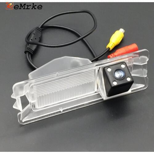 EEMRKE 4 LED Car Camera HD CCD Night Vision Rear View Backup Parking Camera for Renault Logan 2004-2012