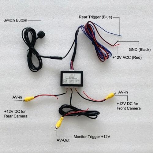 Car Front And Rear Camera Control Box System Two Cameras Image Switch Control Box Intelligent Control Car Camera Video