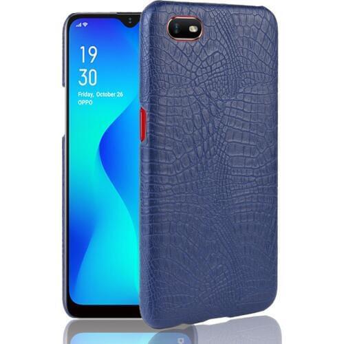 Oppo A1k Case Oppo A1K A 1K Retro PU Leather Crocodile Skin Hard Protective Back Cover For Oppo A1k CPH1923 Phone Fitted Case