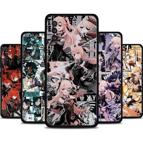 Phone Cover For Samsung A71 Case Black Funda for Galaxy A51 A11 A12 A21 A52 A42 A02s A02 Shell Genshin Impact