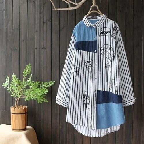 Long shirt female Chinese style women clothing blouse 2018 long kimono female ladies womens tops and blouses FF1319