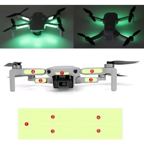 2pcs Drone Fluorescent Sticker For DJI Mavic Mini Luminous Decals Night Flight Drone Decor Sticker Drone Accessories Sticker New