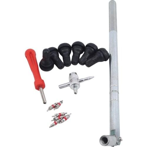 Tire Repair Tools Automobile Tire Wheel Valve Installation Repair Tool Drawing/ Disassembly Wrench Tool Kit Five-piece Suit