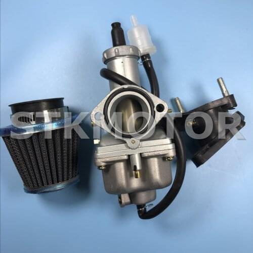 30MM PZ30 Hand Choke Carburetor With Air Filter and Bent Head Intake Manifold 200CC 250CC ATV Quad Go Kart Motorcycle Parts