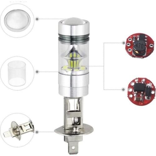 Headlight Conversion Kit Super Bright 6000K 100W White Car Lights Accessories Car Fog Lamp H1 Car LED Fog Light Bulbs