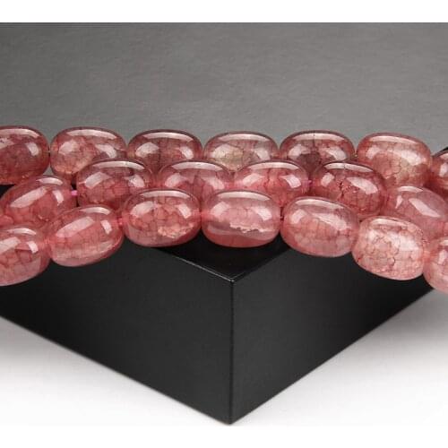 Red Cylinder Beads Snow Cracked Veins Agates Beads For Jewelry DIY Handmade Bracelet Earrings Necklace Accessories 10x14mm