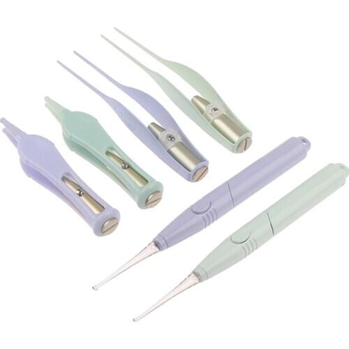 Hot! 1Pc Luminous Ear Wax Pickers Cleaner Flashlight Earpick Earwax Remover Tweezer