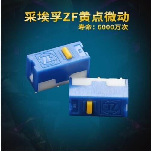 2pcs ZF gold dot mouse micro switch red white black yellow dot button DG series Life 6000w FOR Logitech G403 G603 G502 G900 G903