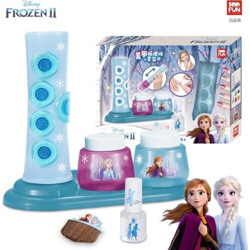 Disney Ice Snow nail Rocking fashion stick set can tear nail polish DIY girls Frozen make-up toys Birthday Christmas gift