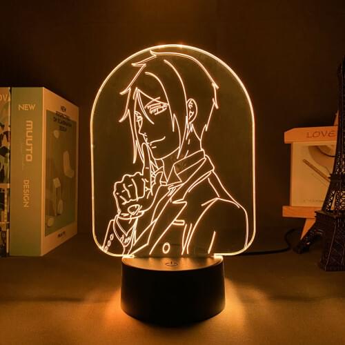 16 Colors Night light Anime Light Black Butler Led Night Light for Bedroom Decoration Colorful Nightlight Anime Gift
