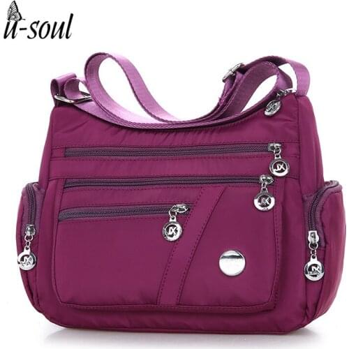 2021 New Fashion Women Shoulder Messenger Bag Waterproof Nylon Oxford Crossbody Bag Handbags Large Capacity Travel Bags Purse