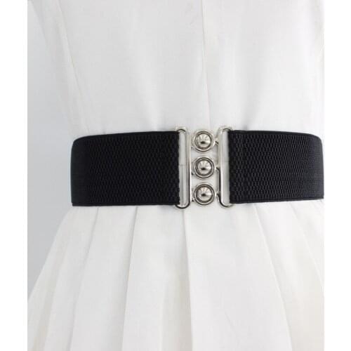 New Fashion Korean Style Buckle Elastic Wide Belt Wide Cummerbund Strap Belt Waist Female Women Accessories