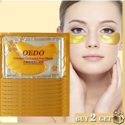 10pcs/lot Eye Care Treatment & Eye Patch Gold Crystal Collagen Skin Care Eye Patches Dark Circle Whitening Care Effect