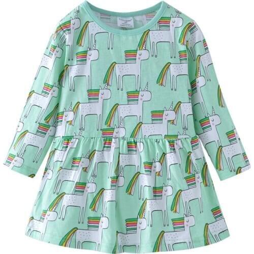 Funnygame Kids Girls Long Sleeve Dress for 2-7T Baby Clothes Cotton Pockets Party Toddler Costume Autumn Spring Girls Dresses