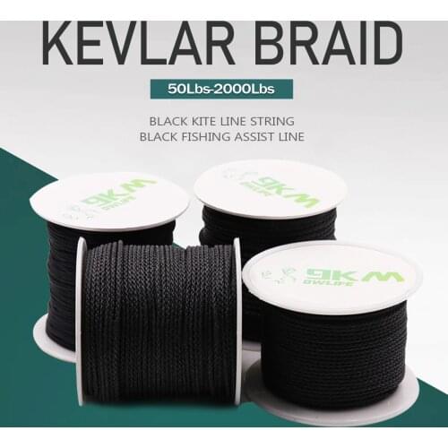 100lb-2000lb Braided Kevlar Kite Line Fishing Assist Cord Kites for Adults Flying Camping Hiking Multifunctional Cord
