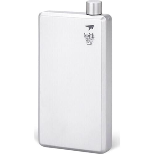 Keith Titanium Portable 120ml Pure Titanium Flagon Pocket Hip Flask Bottle Camping Travel Backpack Flagon Bottles Ti9306