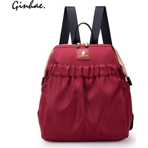 Casual Women Book Bag Waterproof Nylon Shoulder Bag Girl Large Capacity School Bags Travel Rucksack Anti Theft Backpack Feminina