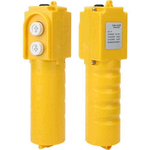 Industrial Push Button Switch Crane Button Up Down Hoist Self-Resetting Waterproof Dustproof with Capacitor 220-380V 30uF