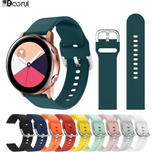 BOORUI Sport Amazfit Strap for Samsung Galaxy Watch Active Strap 20mm 22mm Watch Bands Replace Smart Wrist Strap