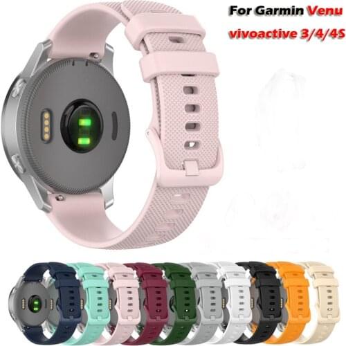 Watch Strap For Garmin Venu Vivoactive 3 Silicone Wristband Strap For Garmin Vivoactive 4S 4 Forerunner 245 With Dustproof Plug