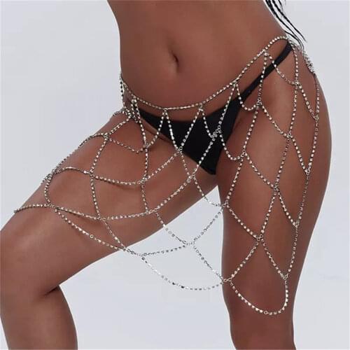 Fashion New Butterfly Rhinestone Chain Body Lingerie Set for Women Sexy Butterfly Body Jewelry Crystal Bra Panties Bikini Set