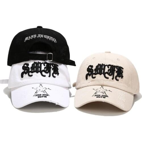 Embroid Wash Letters Baseball Cap Women Men Cotton Hat Casual Sun Hat Outdoor Sports Leisure Warm Caps