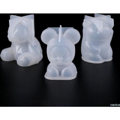 Silicone Mold Mirror 3D Molds DIY Jewelry Making Decoration Cake Fondant Epoxy Resin Crafts Pig Cute Bear Baby Necklace Pendant