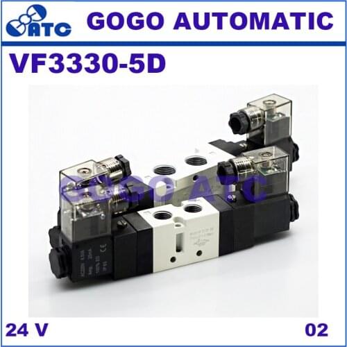 SMC type solenoid valve VF3330-5D pneumatic component 3 position single electromagnetic solenoid valve 24V D interface diameter