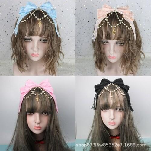 Japanese Lolita Hairband Lace Hairpin Lolita Sweet Bow Headdress Hair Band Lolita headbands hair accessories for women