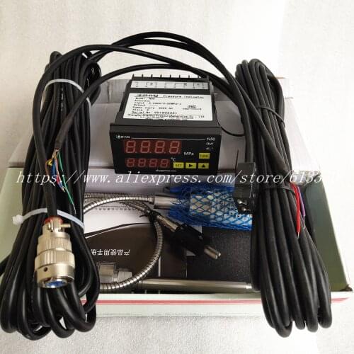 ZHYQ PT124G-123T Melt Pressure Transducer 6 Pins 50Mpa Output 3.33 mV/V With Pressure Temperature indicator N50