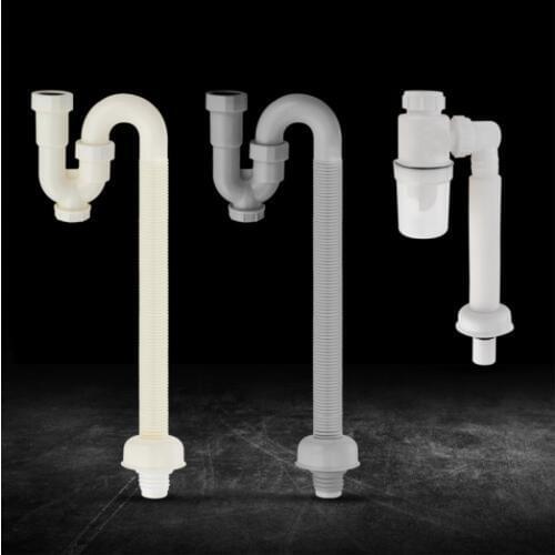 1pc New Design S Curve Deodorization Sink Drain Hose Bathroom Basin Insect Prevention Drain Pipe Unique Plumbing Hose