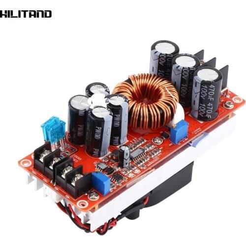 1200W 20A Boost Converter Step-up Module DC10-60V To DC 12-83V Constant Current Power Supply Module LED Driver With Fan new