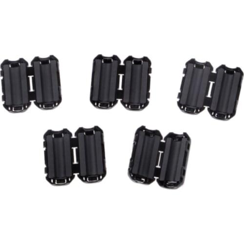 2020 New 5 Pcs 5mm Clip-On Ferrite Ring Core Noise Suppressor EMI RFI Clip Cable