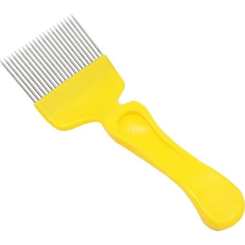 4pcs 21 Pin Straight Needles Uncapping Forks handle Stainless Steel Honey Sparse Rake Shovel Comb Bee Equipment