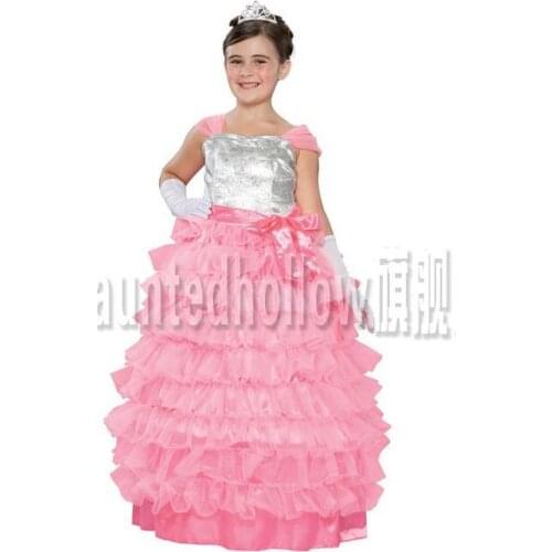 4pcs/Set Halloween Pretty girls princess fluffy dress up Girls Cosplay Evening Party princess dressing set for kids party