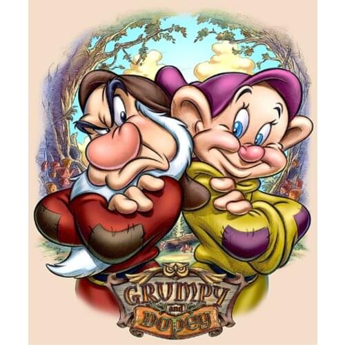 5D DIY Square Diamond Embroidery Disney Grumpy Dopey Diamond Painting Cross Stitch Drill Rhinestone Mosaic Home Decoration Gifts