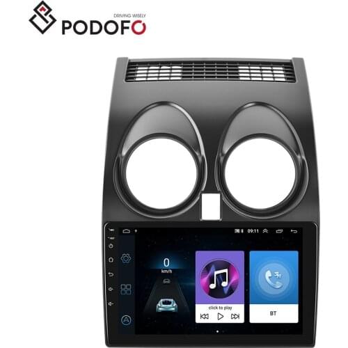 Podofo Android 9.0 Car Radio Stereo 9 inch High Definition GPS Navigation Split Screen/BT/RDS/OBD2 For Nissan Qashqai J10