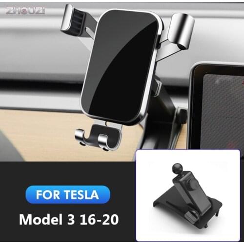 Car Mobile Phone Holder For Tesla Model 3 2016 2017 2018 2019 2020 Car Air Outlet Clip Mount Smartphone Holder GPS Stand Bracket