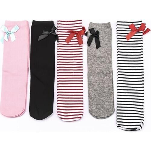 W090 Free shipping 1-8 years old Bow Princess socks cotton tube socks cute wild section
