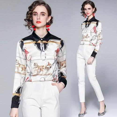 French Retro Vintage Blouse Women Slim chemise femme Turn Down Collar Full Long Sleeves camisas de mujer Floral Print Elegant