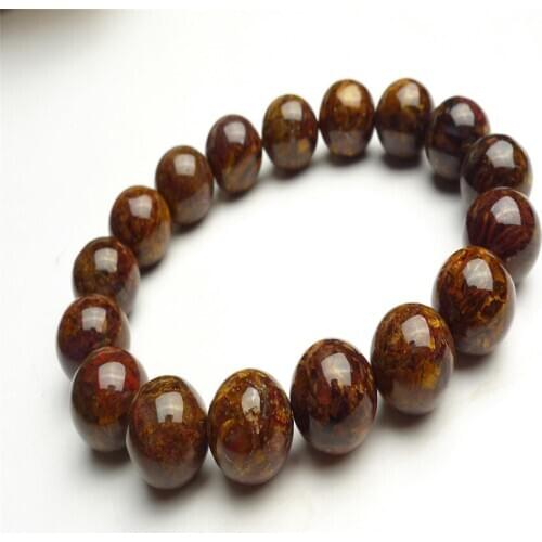 Genuine Natural Pietersite Bracelets 13mm Big Stretch Natural Stone Crystal Round Bead Bracelet Women Men