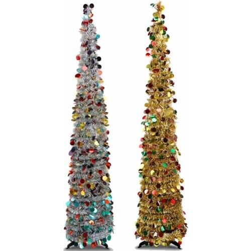 Color pvc Christmas tree foldable 1.5 m reusable Christmas tree Christmas home decoration Christmas scene layout