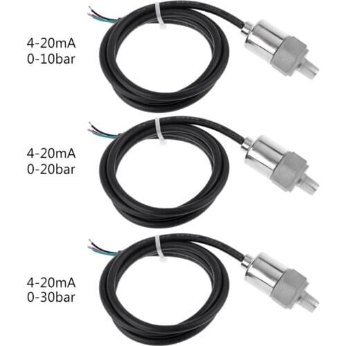 0-10/20/30bar Pressure Transmitter Transducer 1/8 Input 8-32V 24V Output 4-20mA N58A