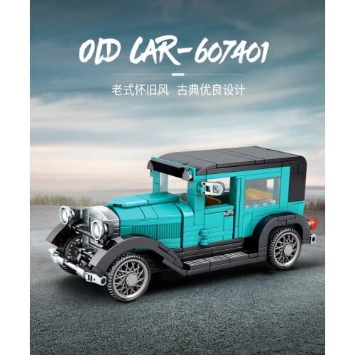 City Mechanical Classic Car MOC Model Bricks Creator high-tech Classical Convertible Racing Vehicle Building Blocks Toy For Kids